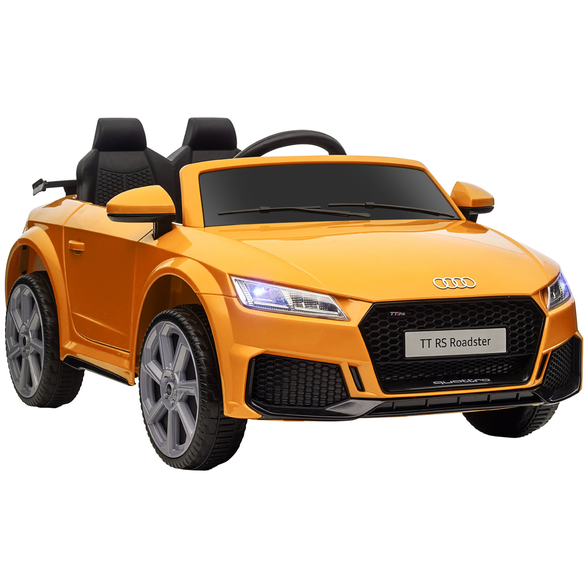 HOMCOM Kinder-Elektroauto, max. 3 km/h, mit Fernbedienung, Sicherheitsgurt, MP3-Anschluss, 35 Jahre, Gelb