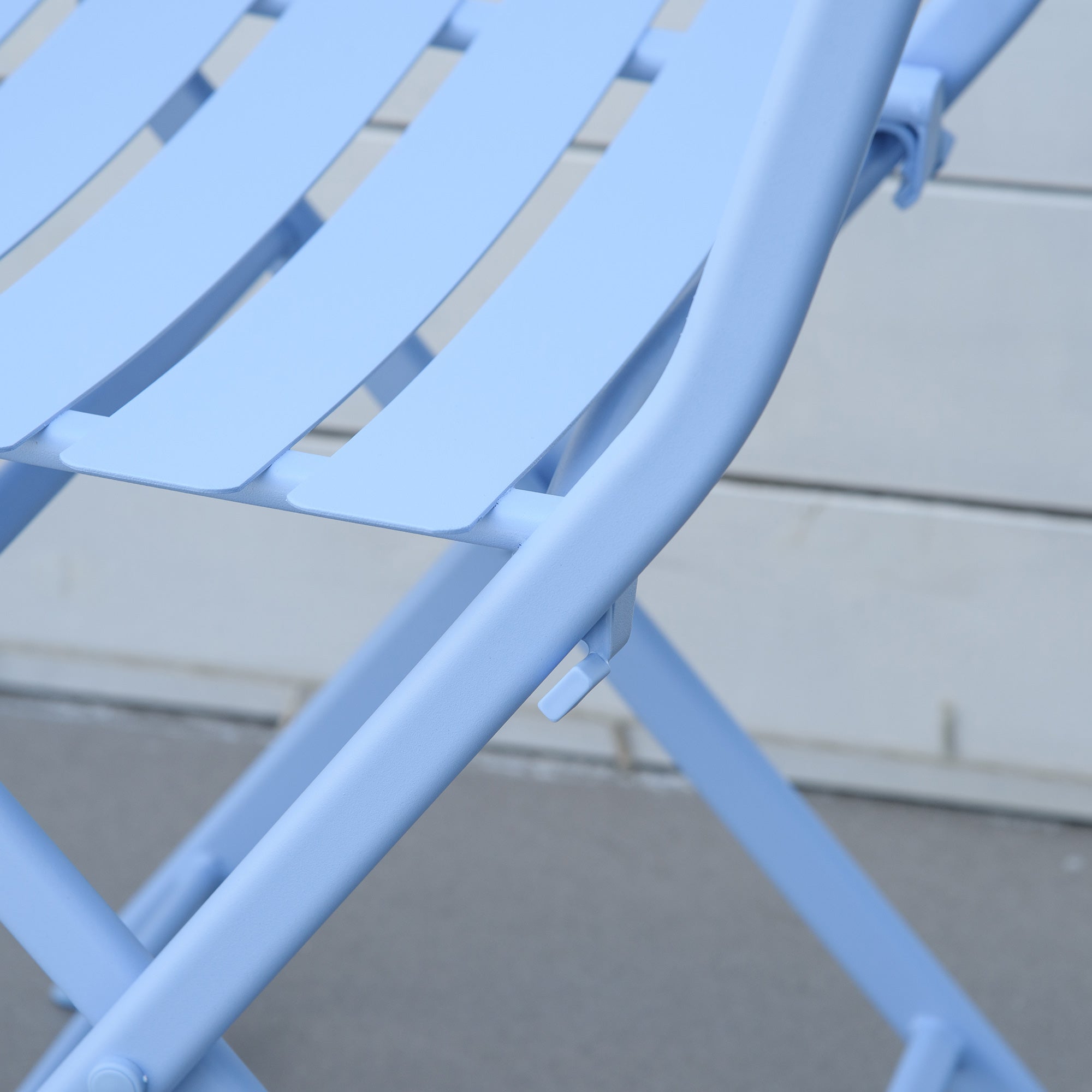 Outsunny Bistroset für 2 Personen Balkonmöbel Set patio Hof Garten Hellblau