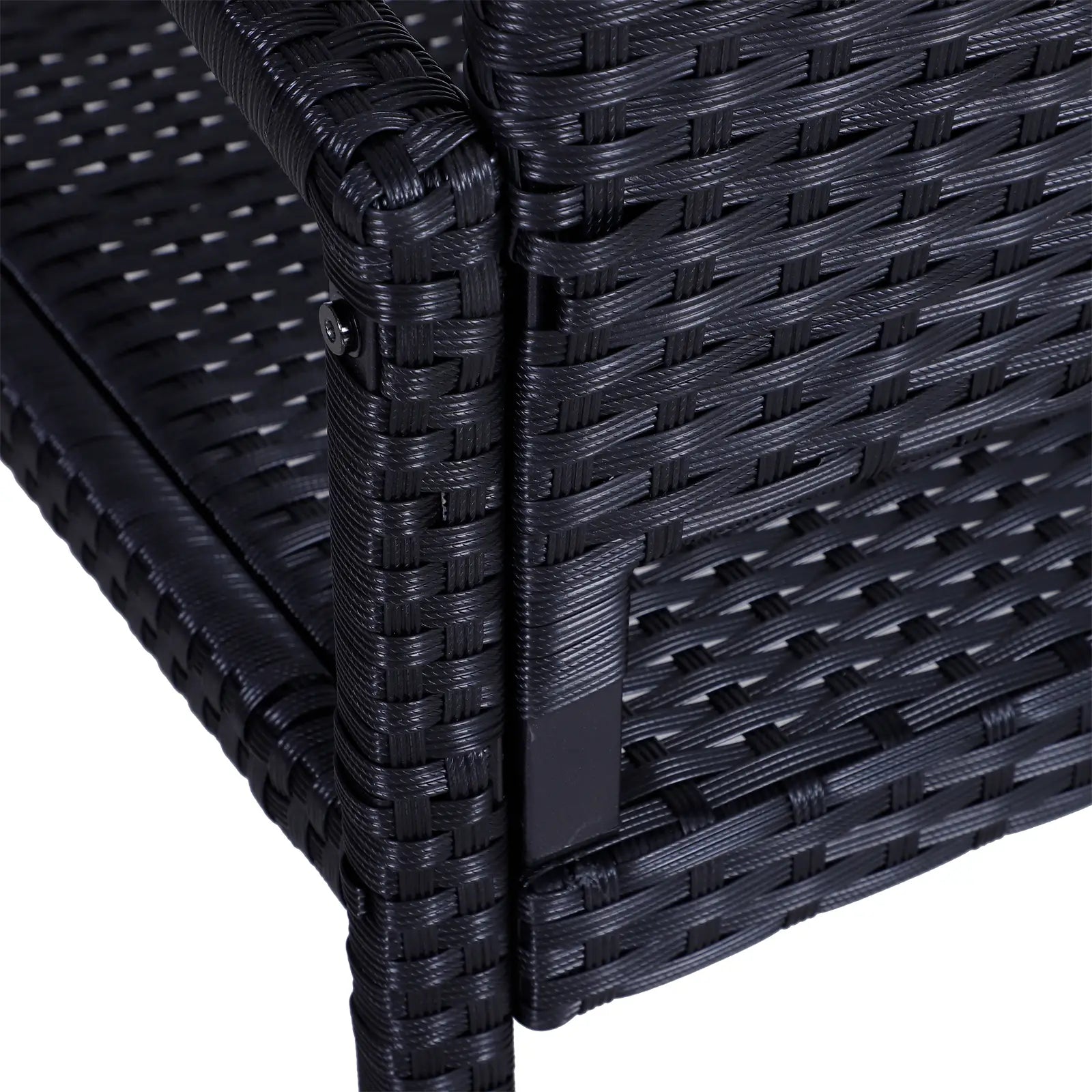 Outsunny Polyrattan Gartenbank 2-Sitzer Outdoor UV-beständig