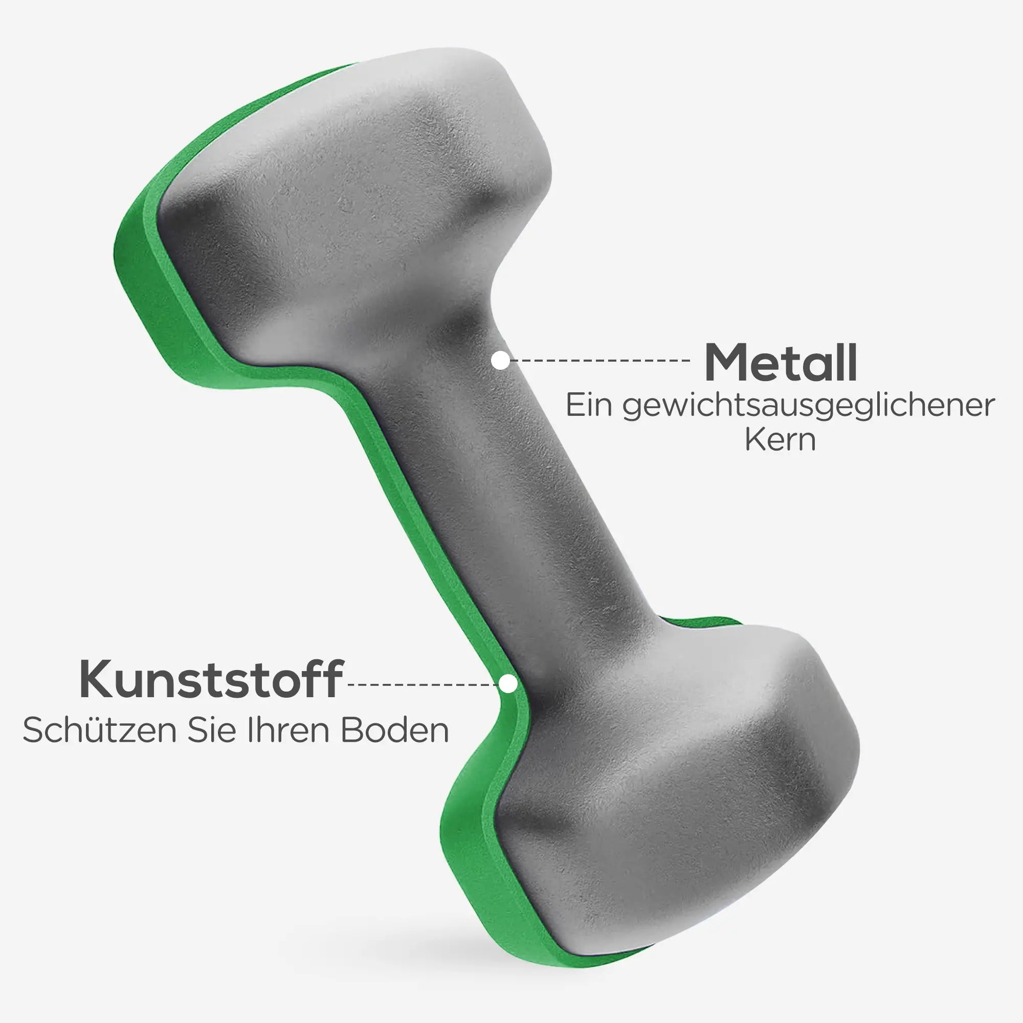 SPORTNOW Hantelset 6-teilig mit Hantelständer – 1?kg bis 5?kg