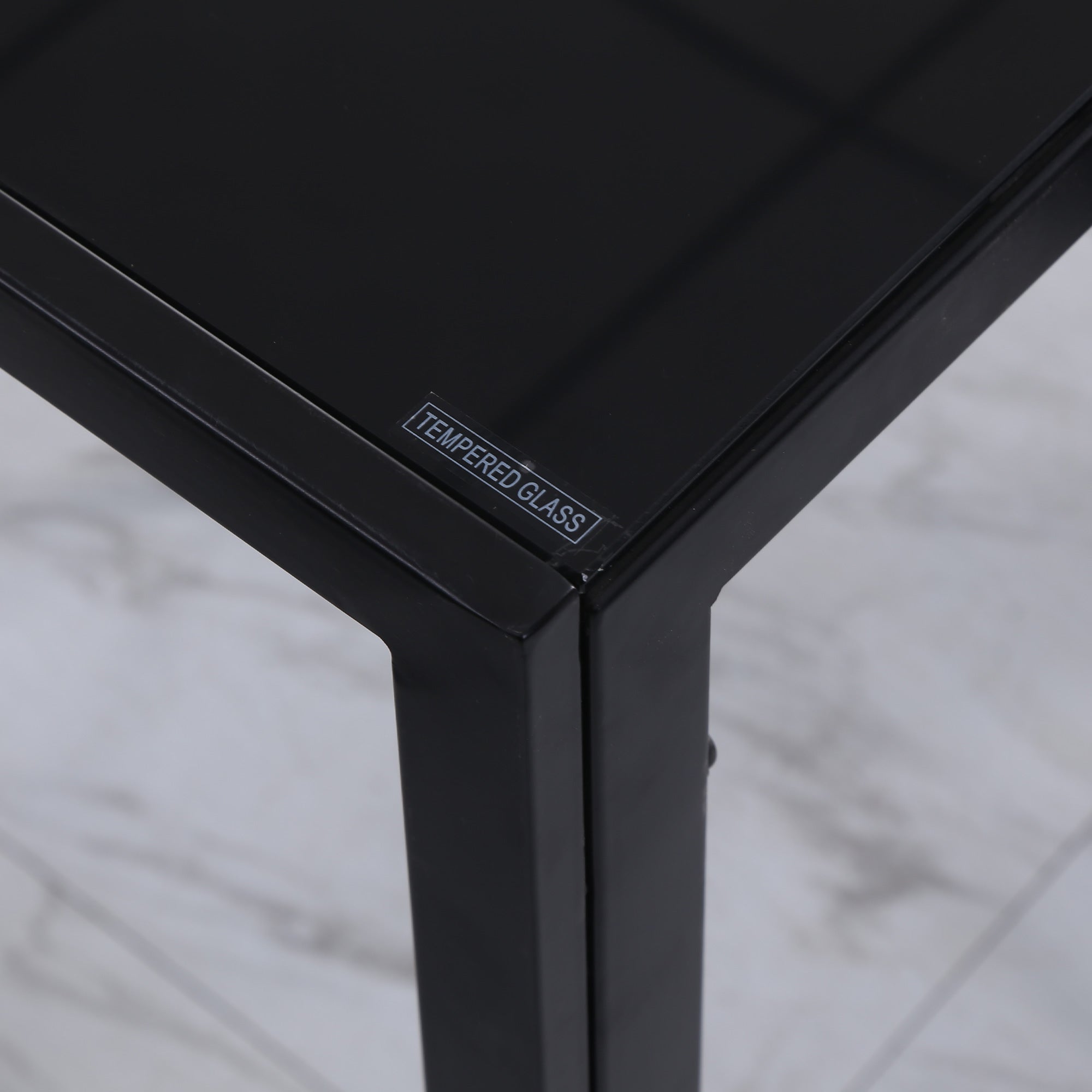 HOMCOM Esstisch Küchentisch großer Tisch, modernes Design, 120 cm x 60 cm x 75 cm, Schwarz