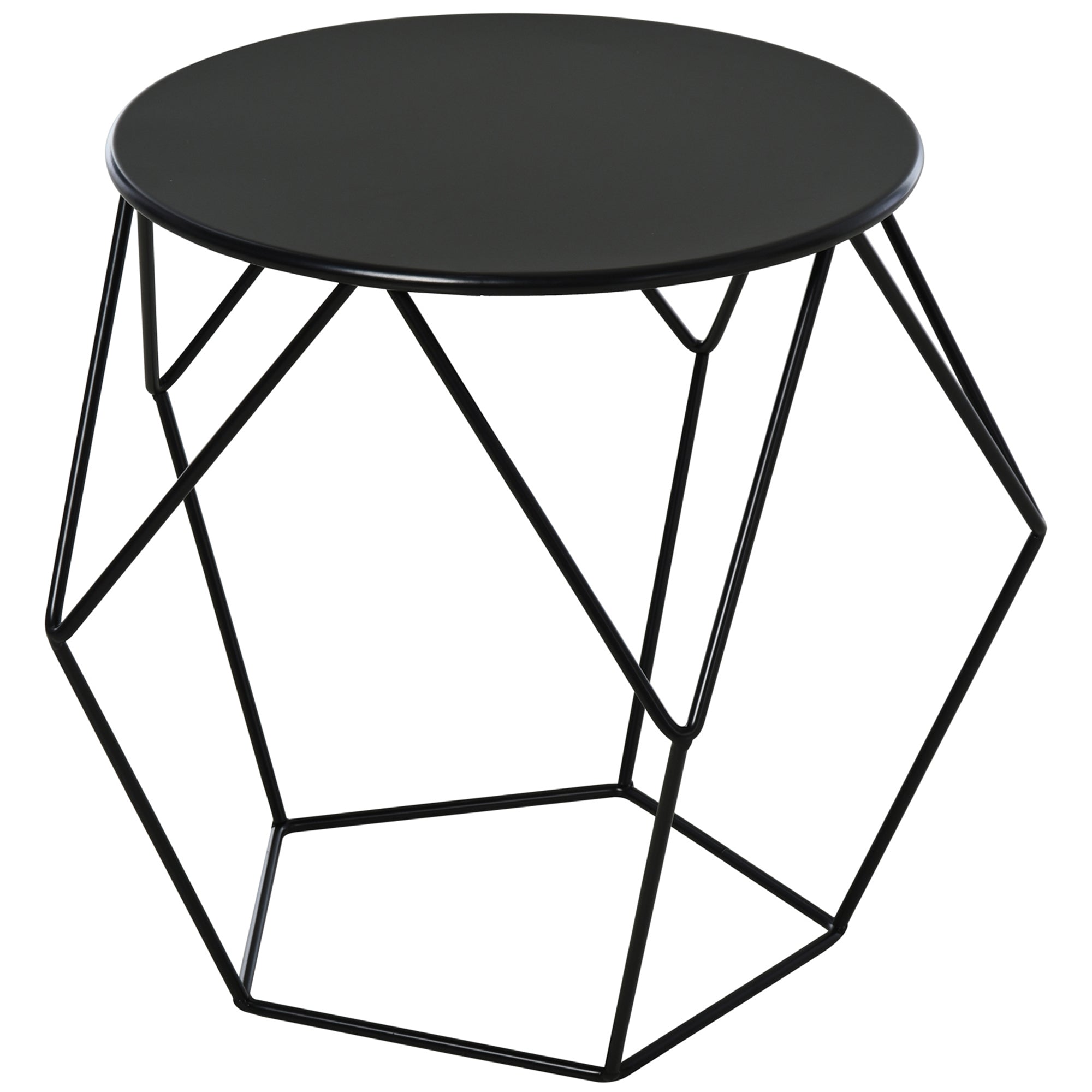 HOMCOM Couchtisch mit Aufbewahrung geometrisches Design