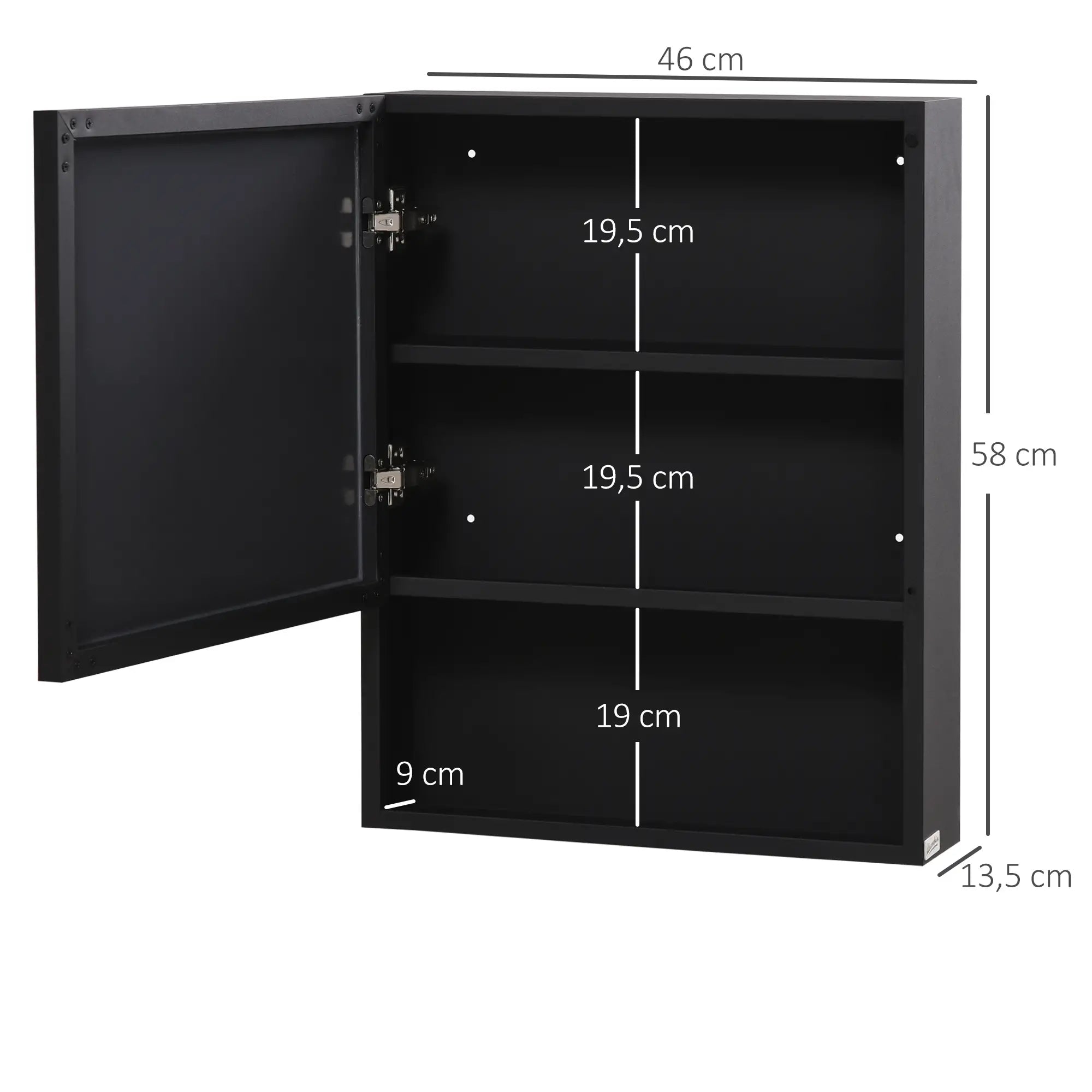 kleankin mirror cabinet stainless steel wall cabinet