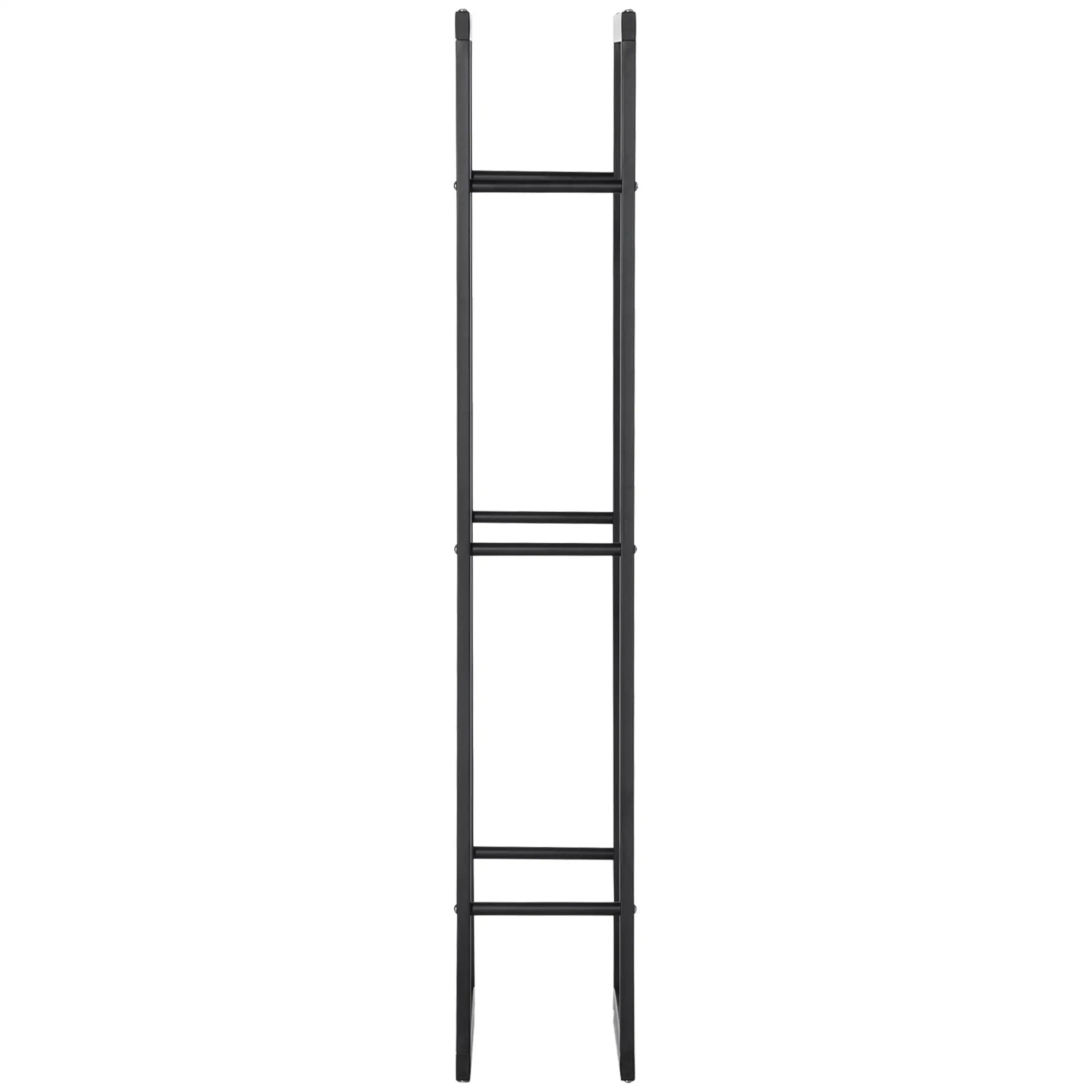 HOMCOM Kaminholzständer Kaminholzablage für Innen und Außen Metall 60 x 25 x 150 cm
