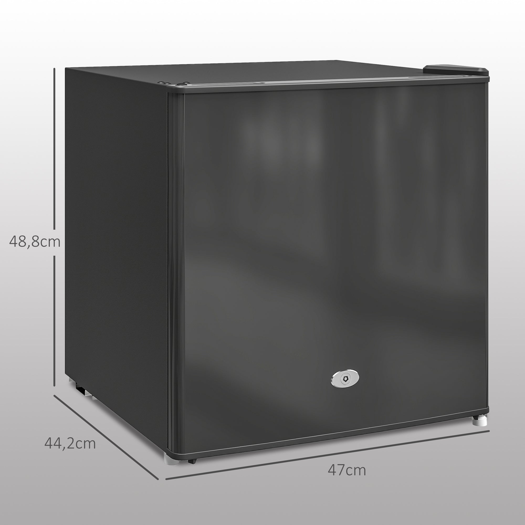 HOMCOM Mini-Gefrierschrank 35 L Gefrierbox elektrisch freistehend 45 W Mini Gefriertruhe 47 x 44,2 x 48,8 cm Schwarz