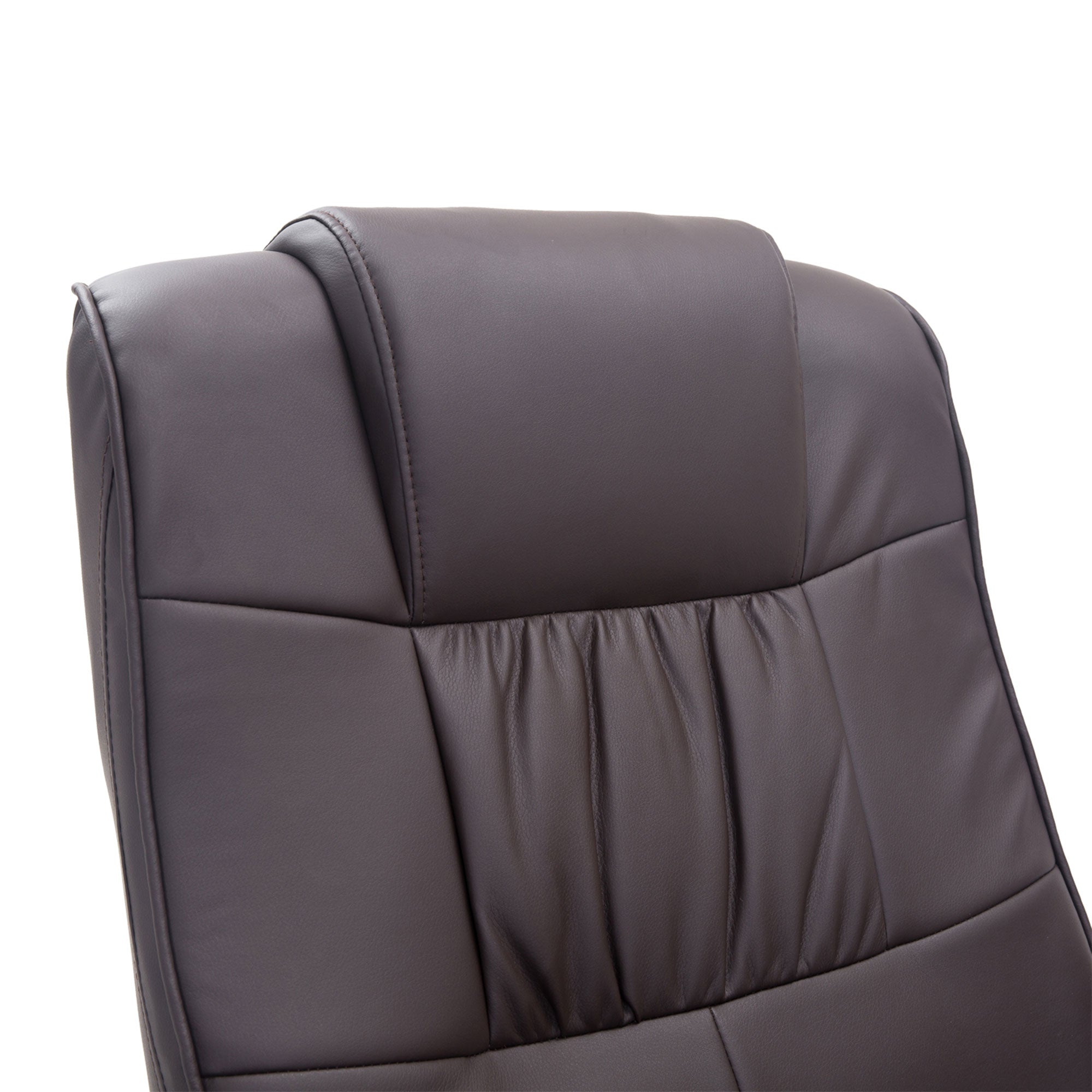 HOMCOM Massagesessel Relaxsessel, inkl. Fußhocker, 10 Vibrationspunkte, 1 Fernbedienung; 77 cm x 84 cm x 95 cm, Braun