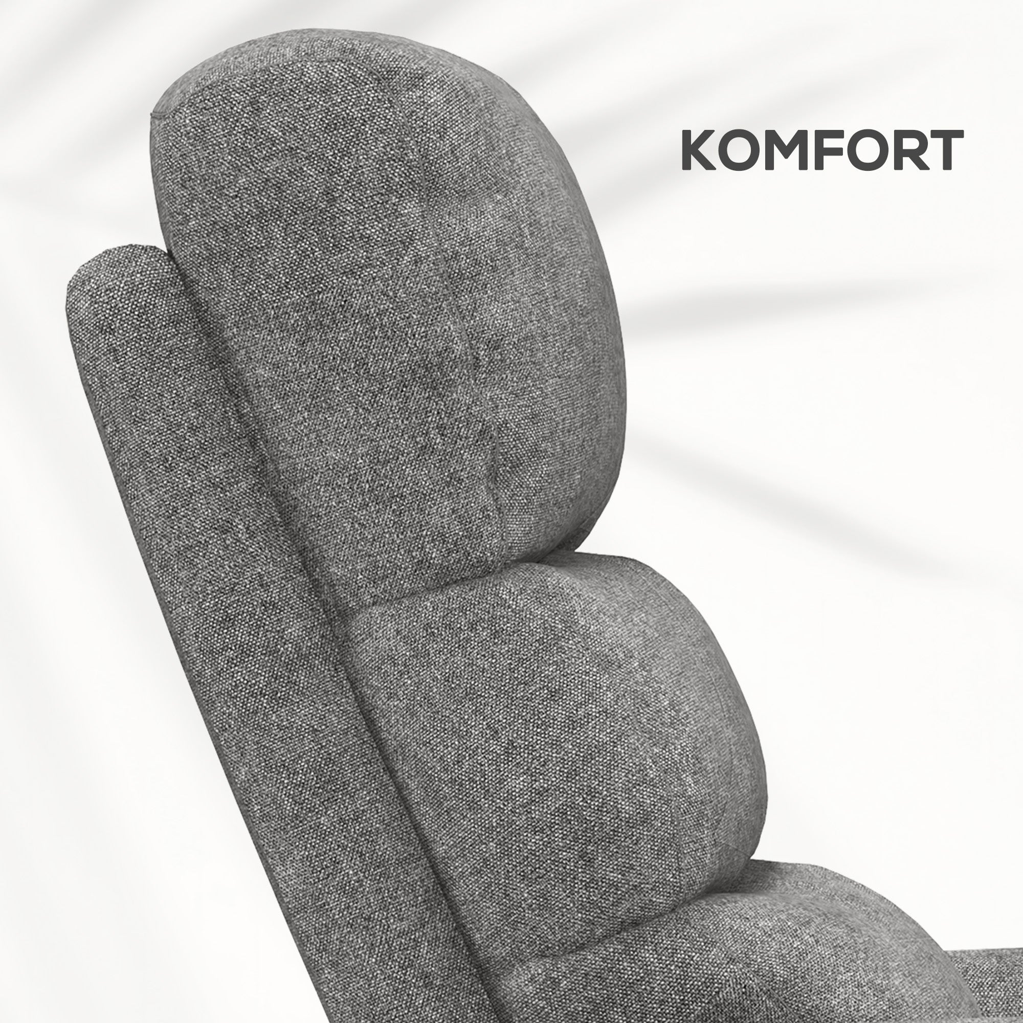 HOMCOM Relaxsessel mit Aufstehhilfe, verstellbare Rückenlehne/Fußstütze, bis 120 kg, 66 x 90 x 96 cm, Grau