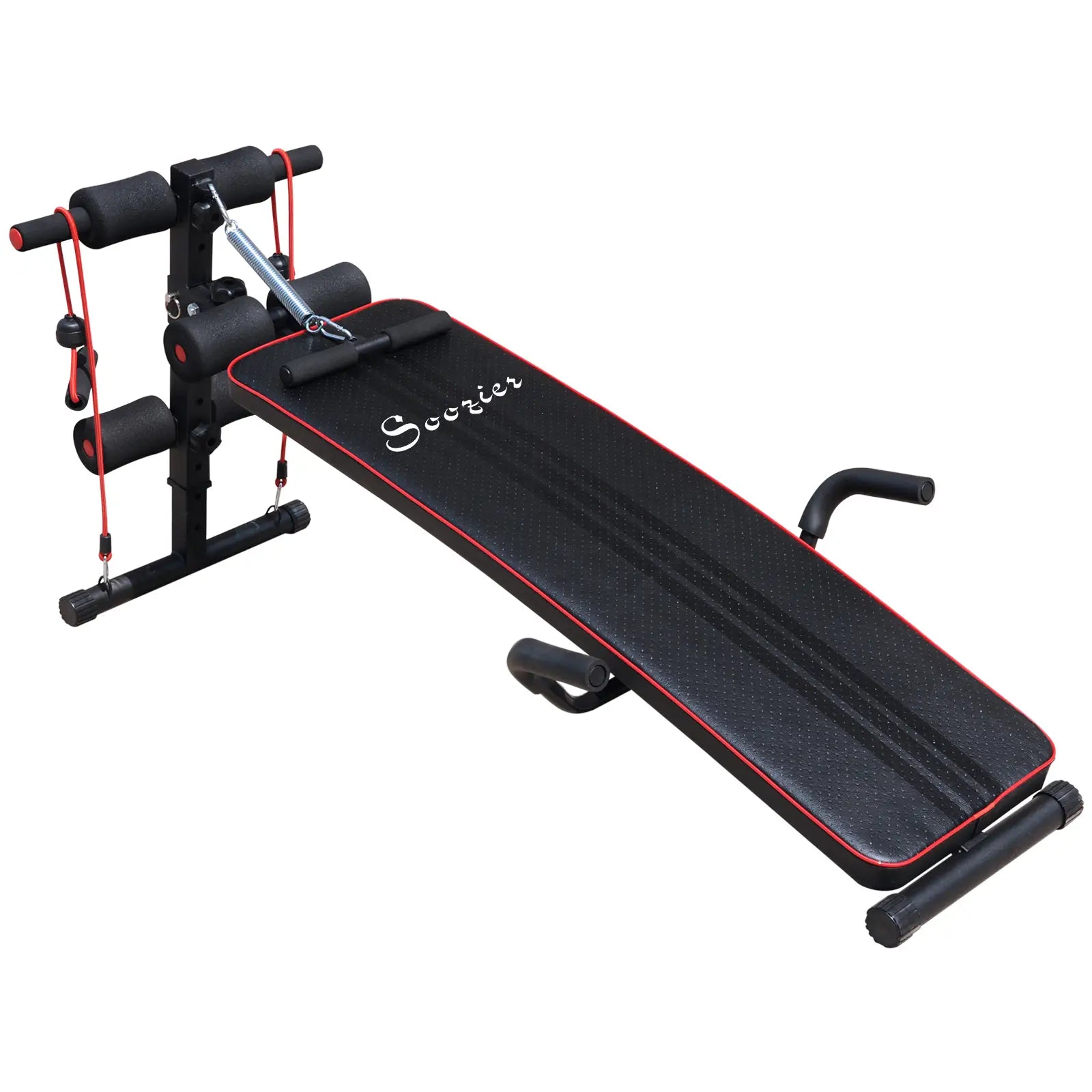 HOMCOM Abdominal Trainer – Adjustable Sit-Up Bench