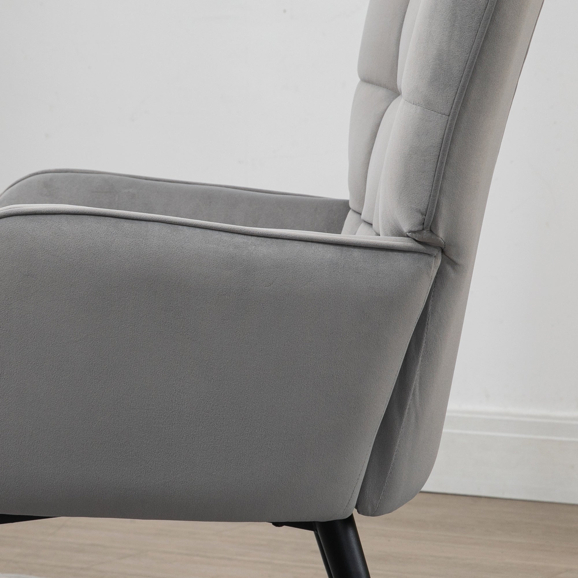 HOMCOM Relaxsessel mit Ottomane bis 120 kg Sessel mit Fußhocker, 2-teiliges Set, Grau